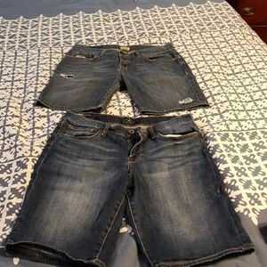 Lot 2 pair Luck Brand and Level 99 denim shorts